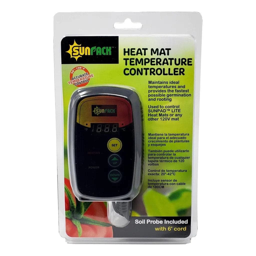 Digital seedling heat mat temperature controller with probe