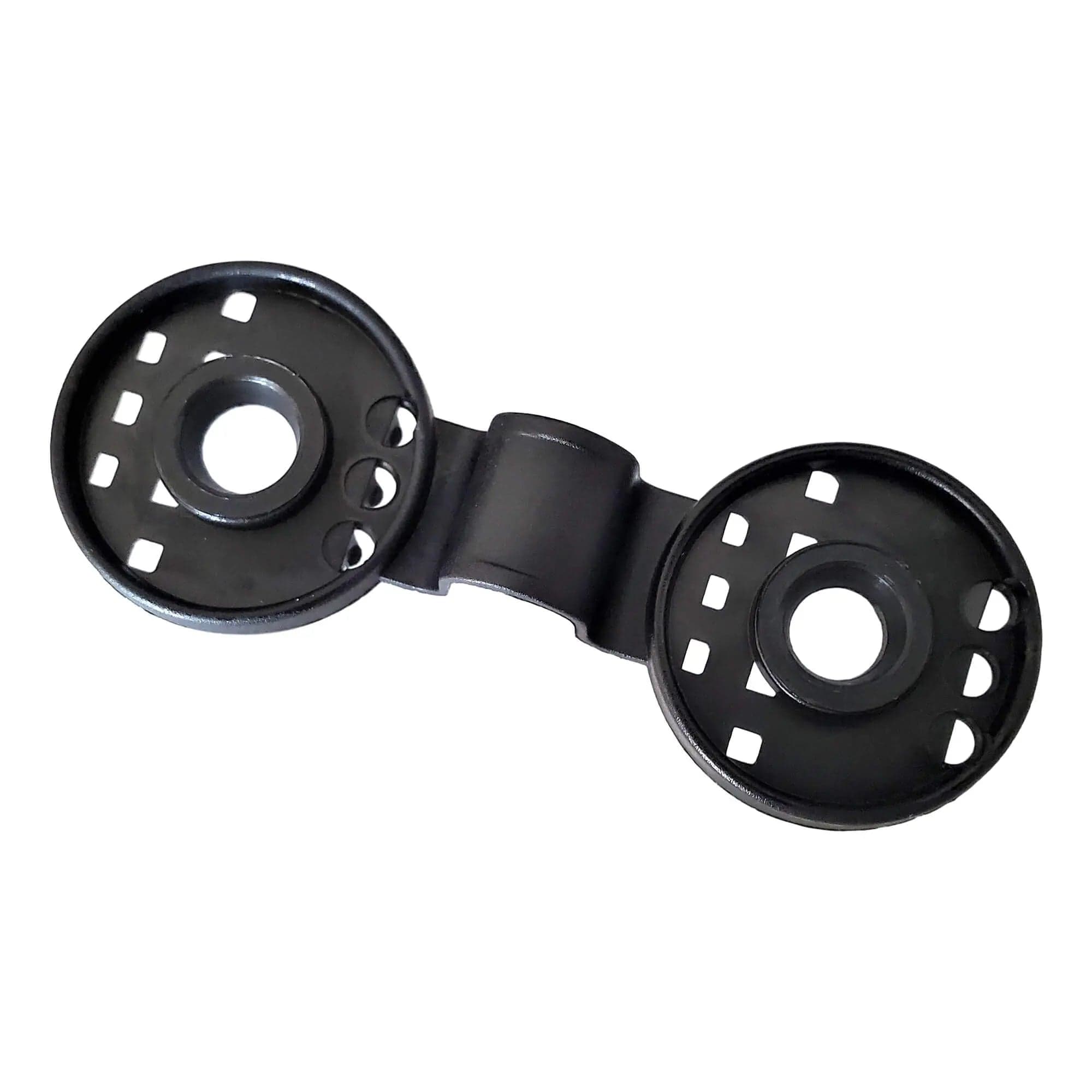 Black plastic greenhouse shade cloth attachment clip