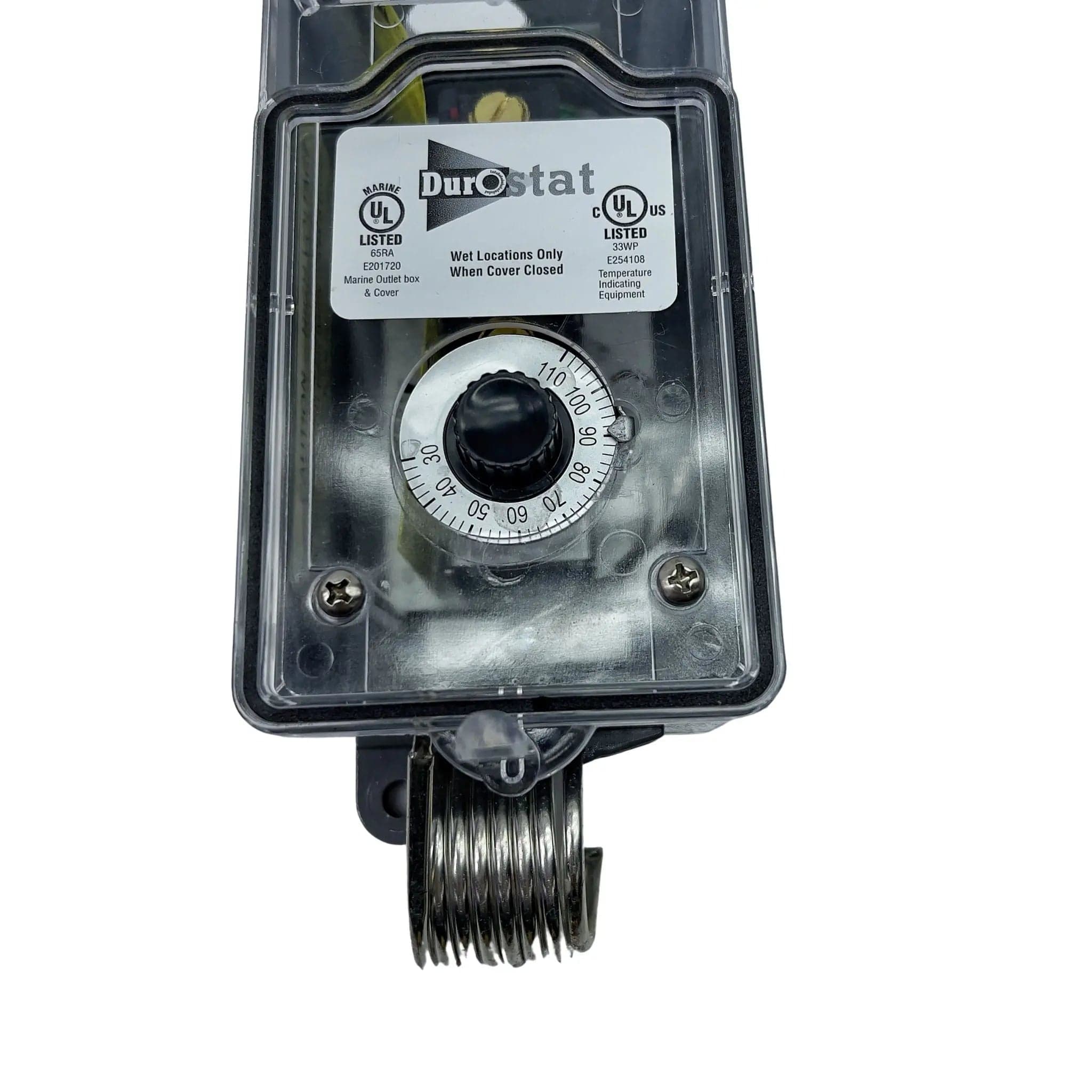 White 24-volt greenhouse thermostat controller