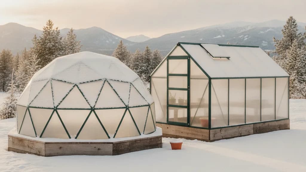 Geodesic Dome vs Greenhouse: Cost, Snow, Space