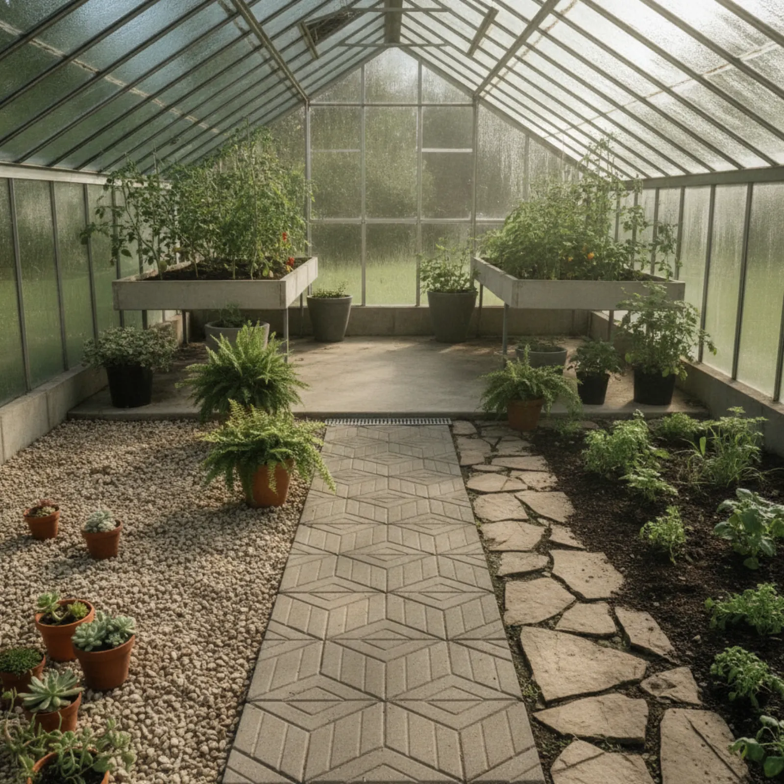 Greenhouse Flooring and Drainage: Gravel, Pavers, Concrete, Soil